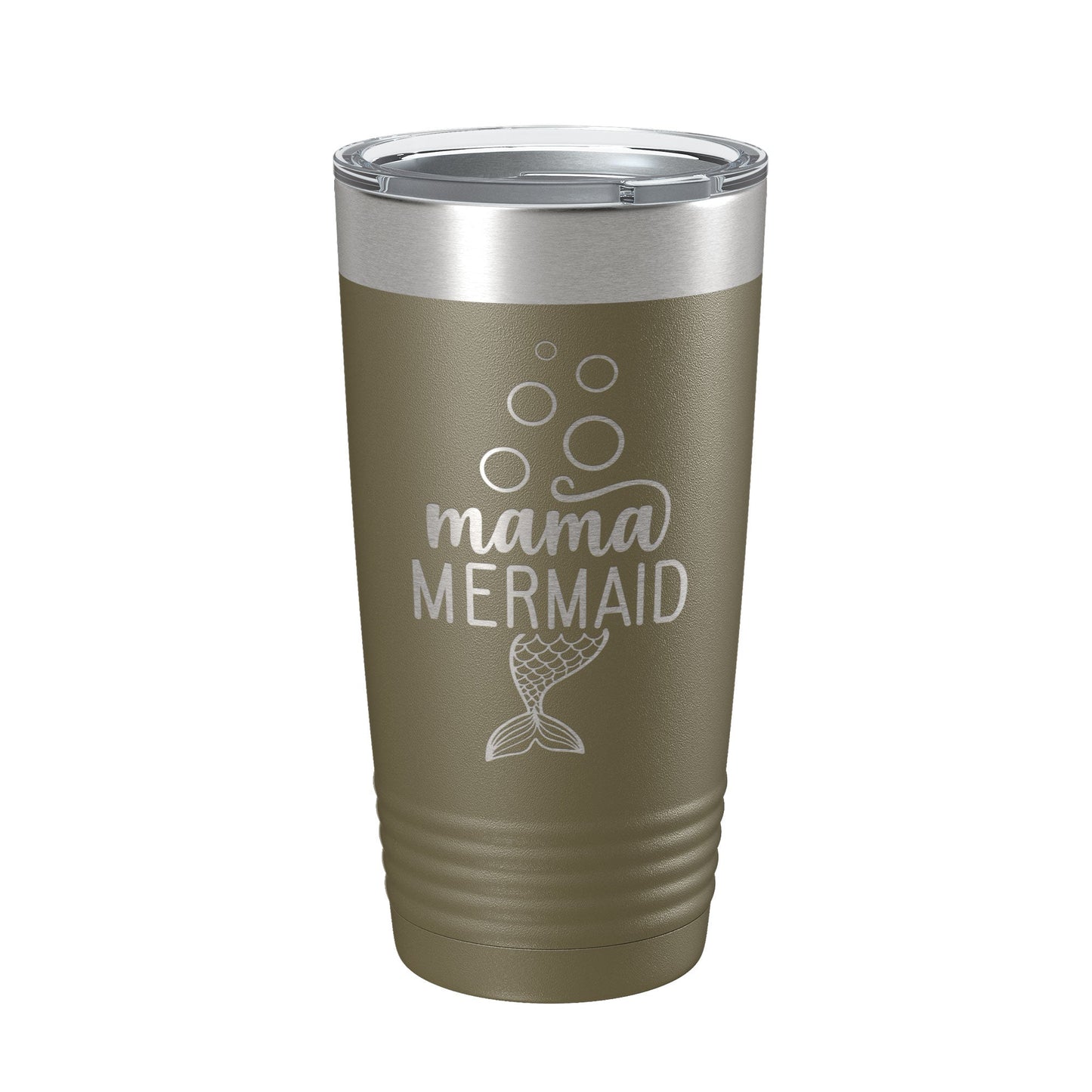 Mama Mermaid Tumbler Travel Mug Insulated Laser Engraved Coffee Cup Mom Momma Gift 20 oz-21
