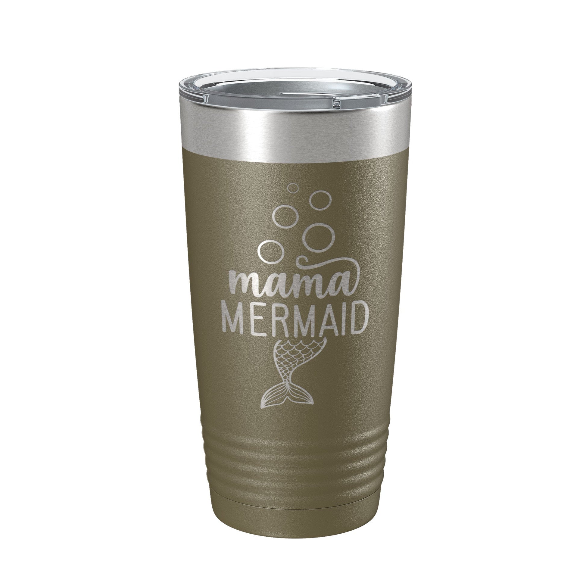 Mama Mermaid Tumbler Travel Mug Insulated Laser Engraved Coffee Cup Mom Momma Gift 20 oz-21