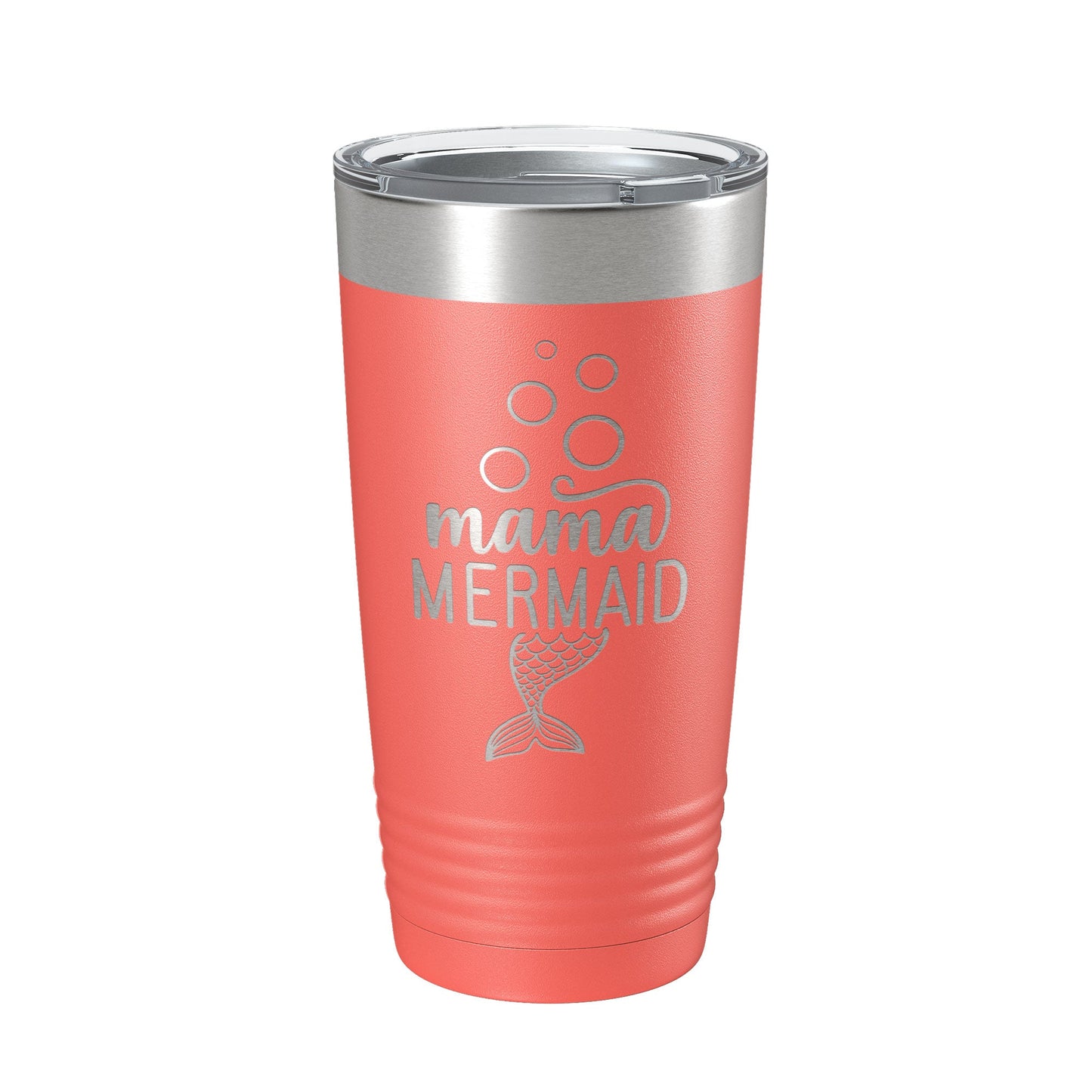 Mama Mermaid Tumbler Travel Mug Insulated Laser Engraved Coffee Cup Mom Momma Gift 20 oz-20