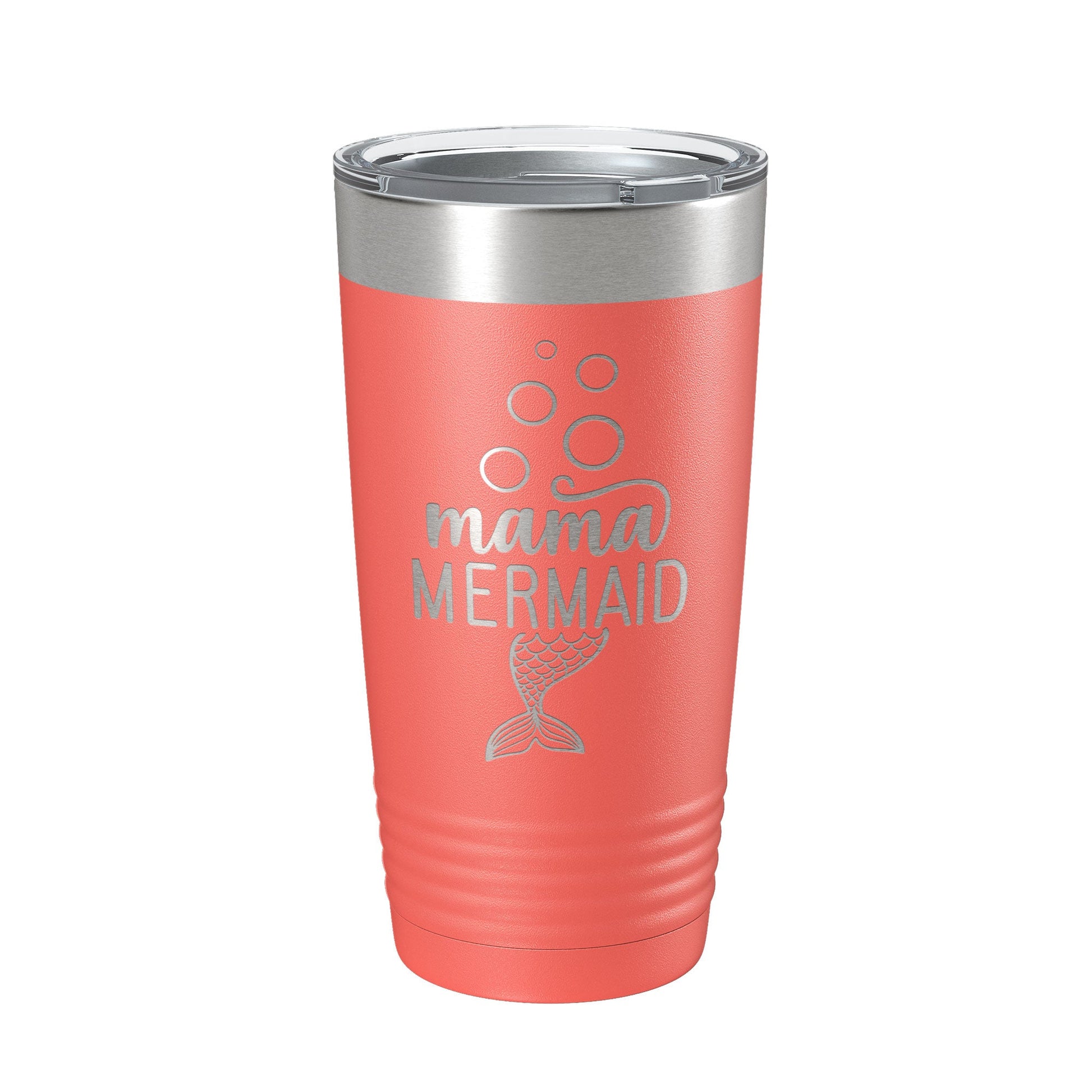 Mama Mermaid Tumbler Travel Mug Insulated Laser Engraved Coffee Cup Mom Momma Gift 20 oz-20