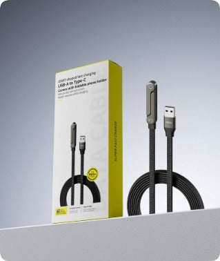 Foldable Fast Charging Data Cable with Bracket