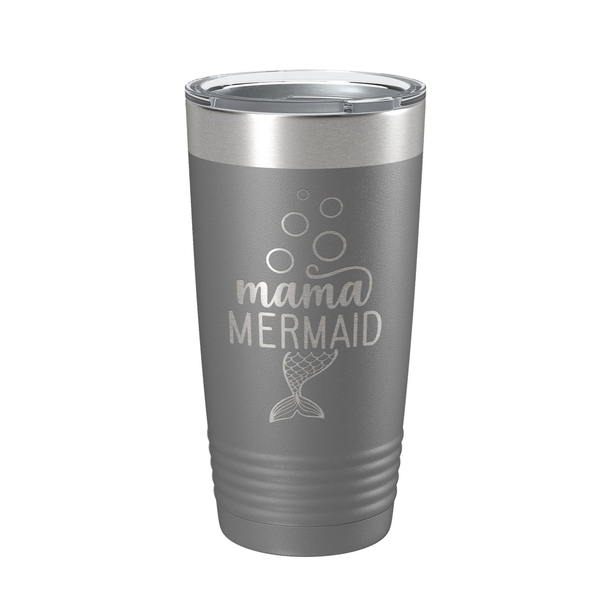 Mama Mermaid Tumbler Travel Mug Insulated Laser Engraved Coffee Cup Mom Momma Gift 20 oz-16