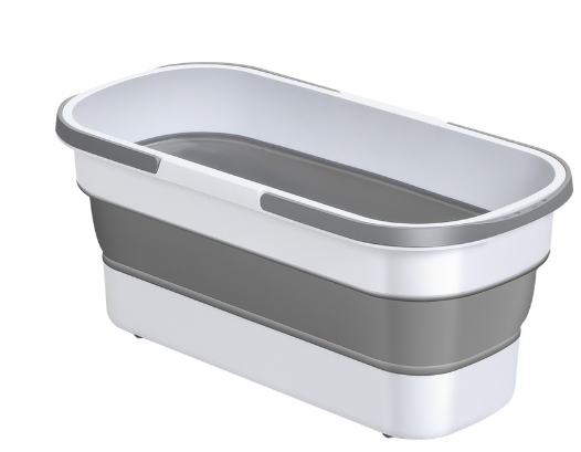 Large Durable Folding Mop Bucket with Wheels and Handles