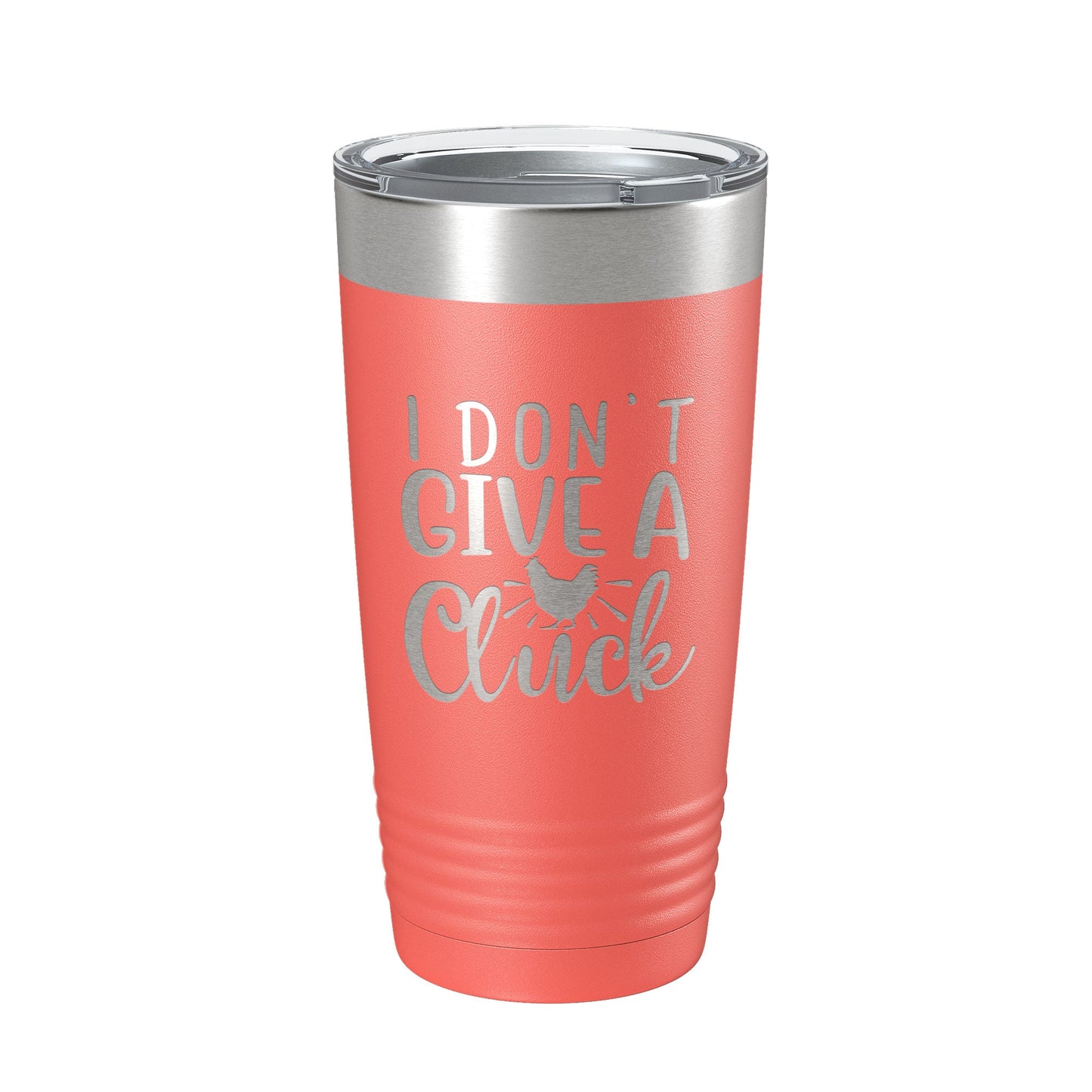 I Don't Give A Cluck Tumbler Funny Chicken Travel Mug Gift Insulated Laser Engraved Coffee Cup 20 oz-20