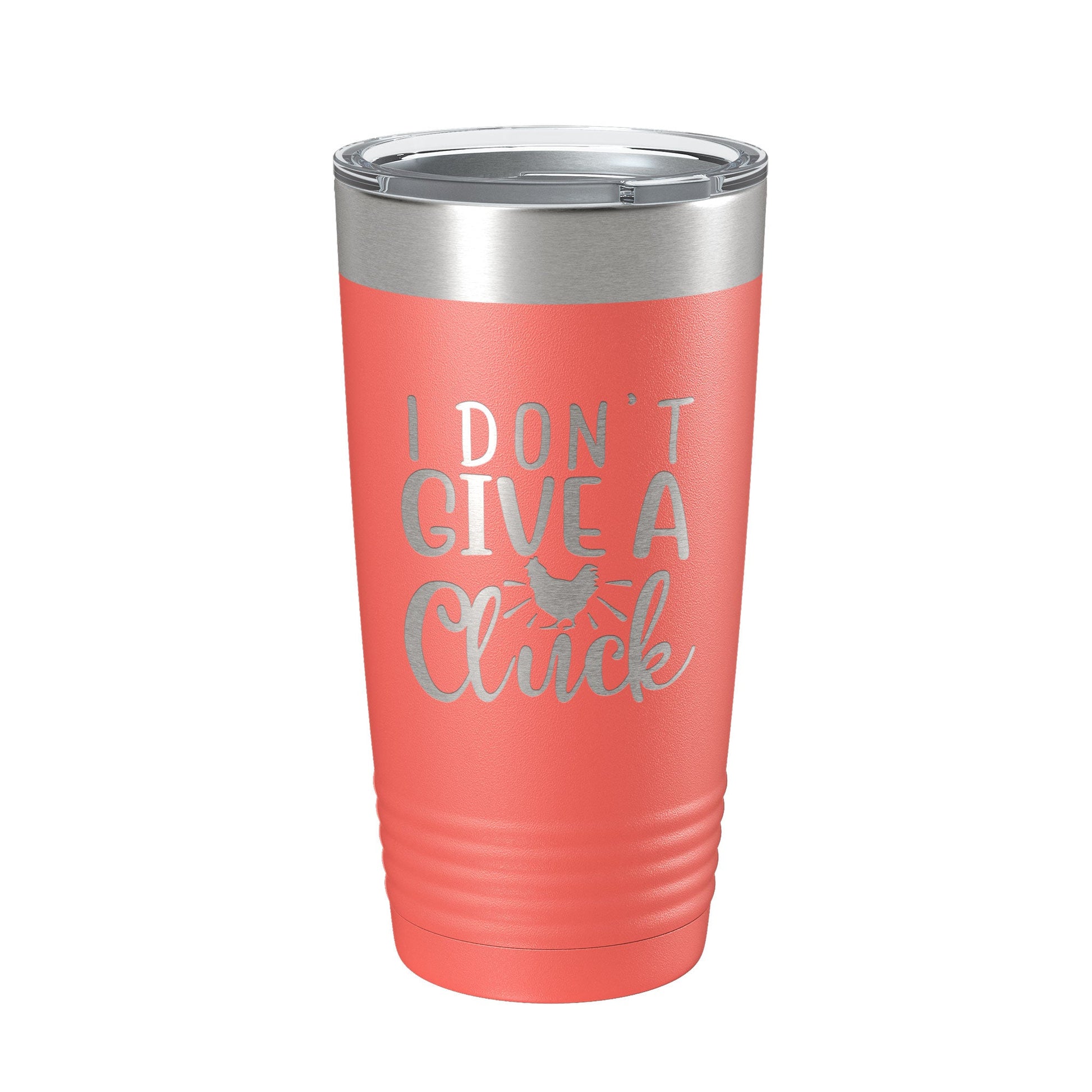 I Don't Give A Cluck Tumbler Funny Chicken Travel Mug Gift Insulated Laser Engraved Coffee Cup 20 oz-20