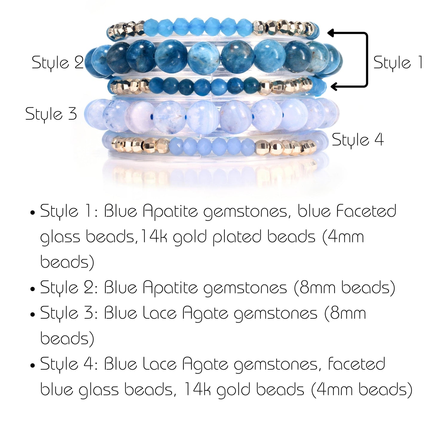 Shades of Blue Crystal Bracelet Build-Your-Own Set-2