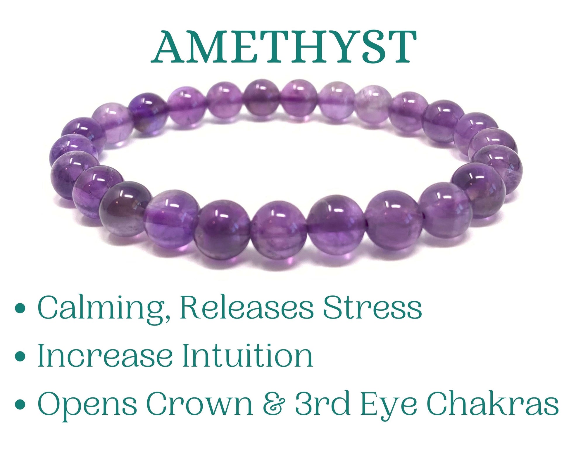 Amethyst Beaded Crystal Bracelet-4