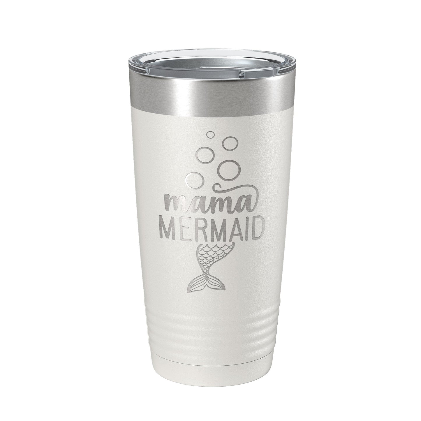 Mama Mermaid Tumbler Travel Mug Insulated Laser Engraved Coffee Cup Mom Momma Gift 20 oz-1