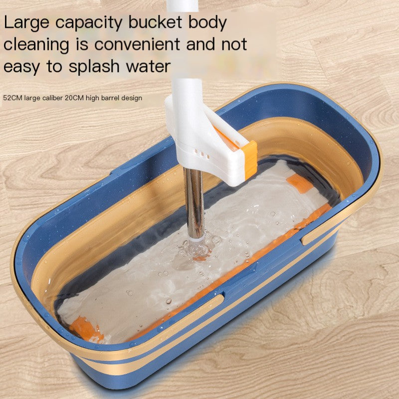 Large Durable Folding Mop Bucket with Wheels and Handles