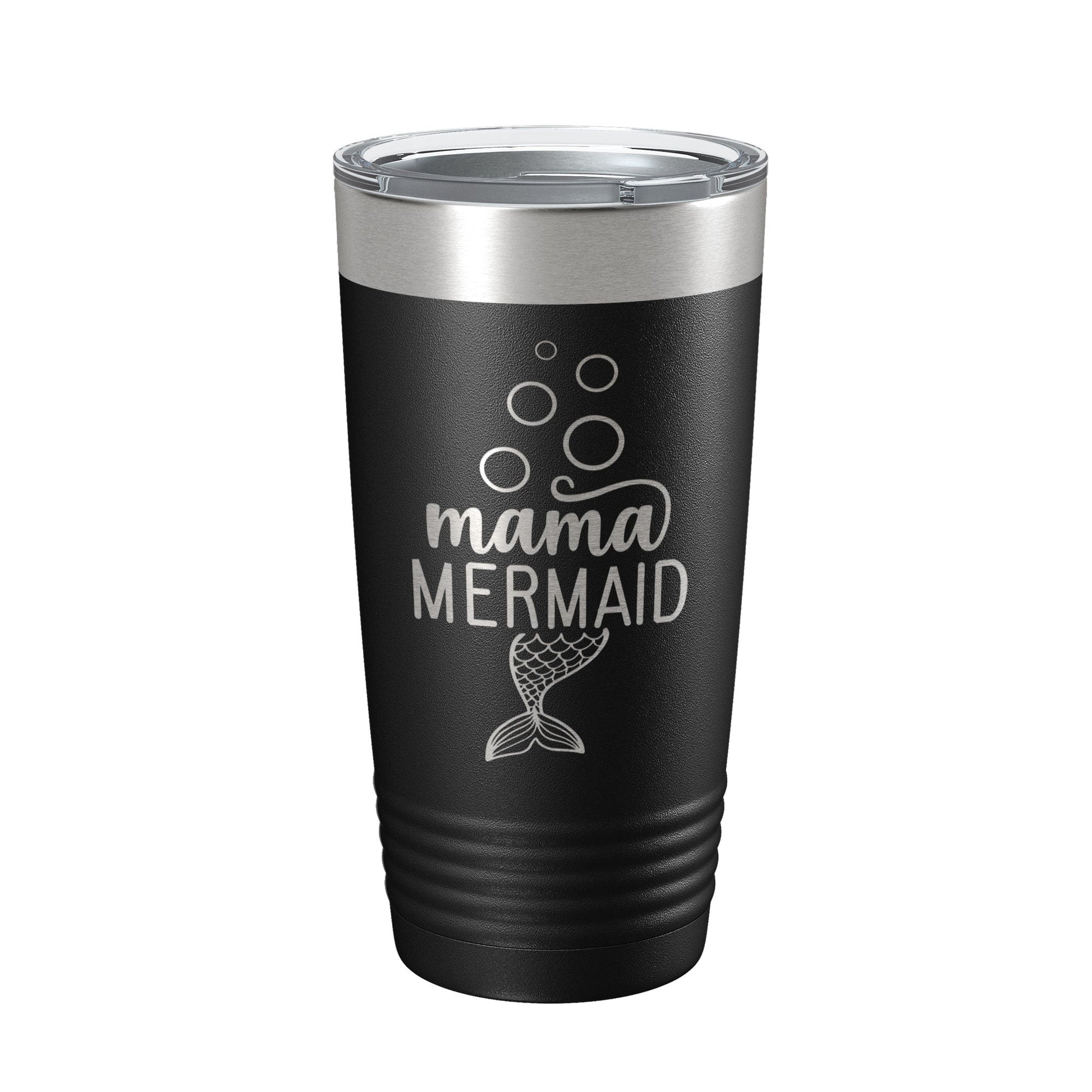 Mama Mermaid Tumbler Travel Mug Insulated Laser Engraved Coffee Cup Mom Momma Gift 20 oz-5