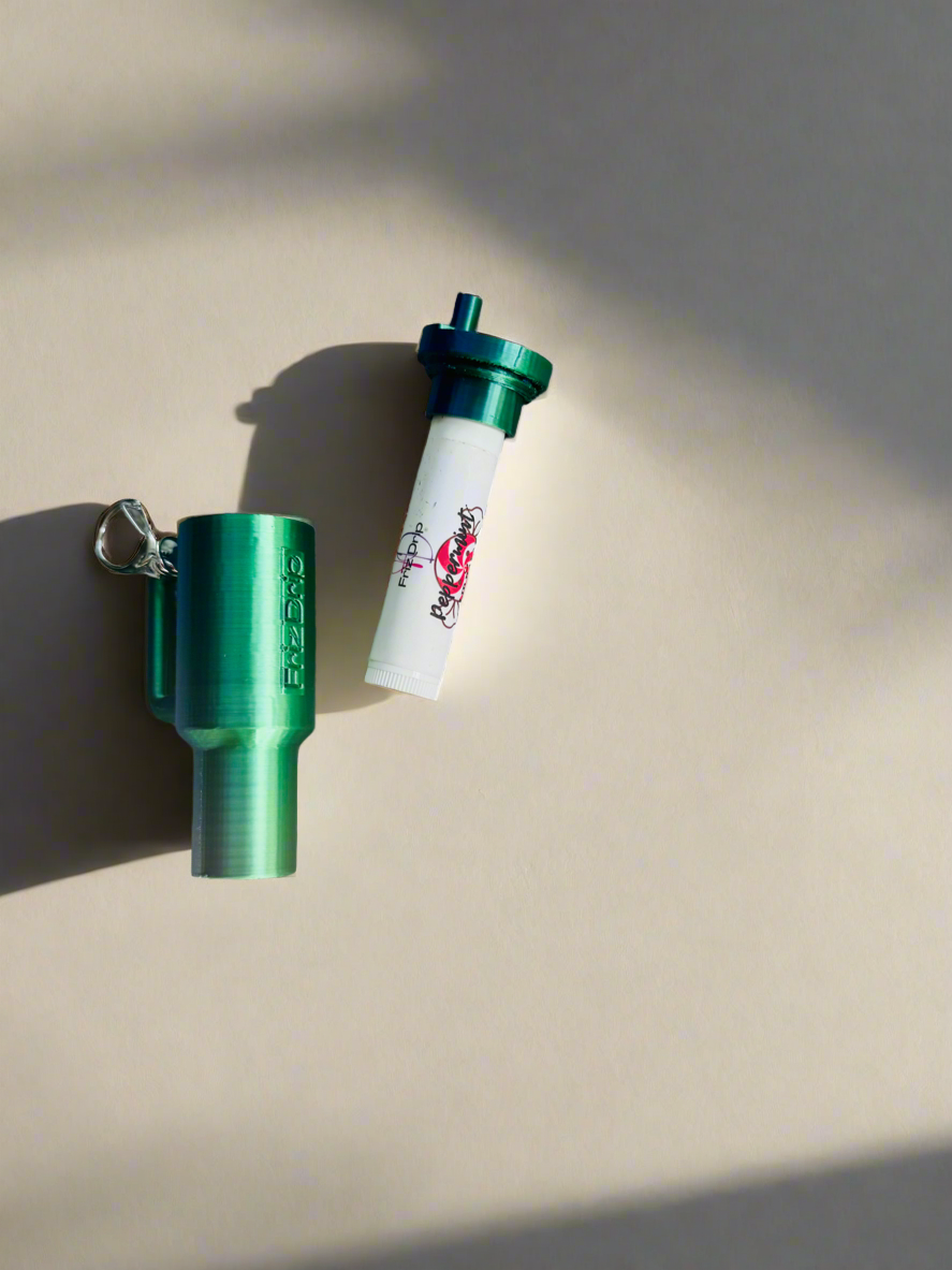 Tumbler Style Lip Balm Holder Keychain