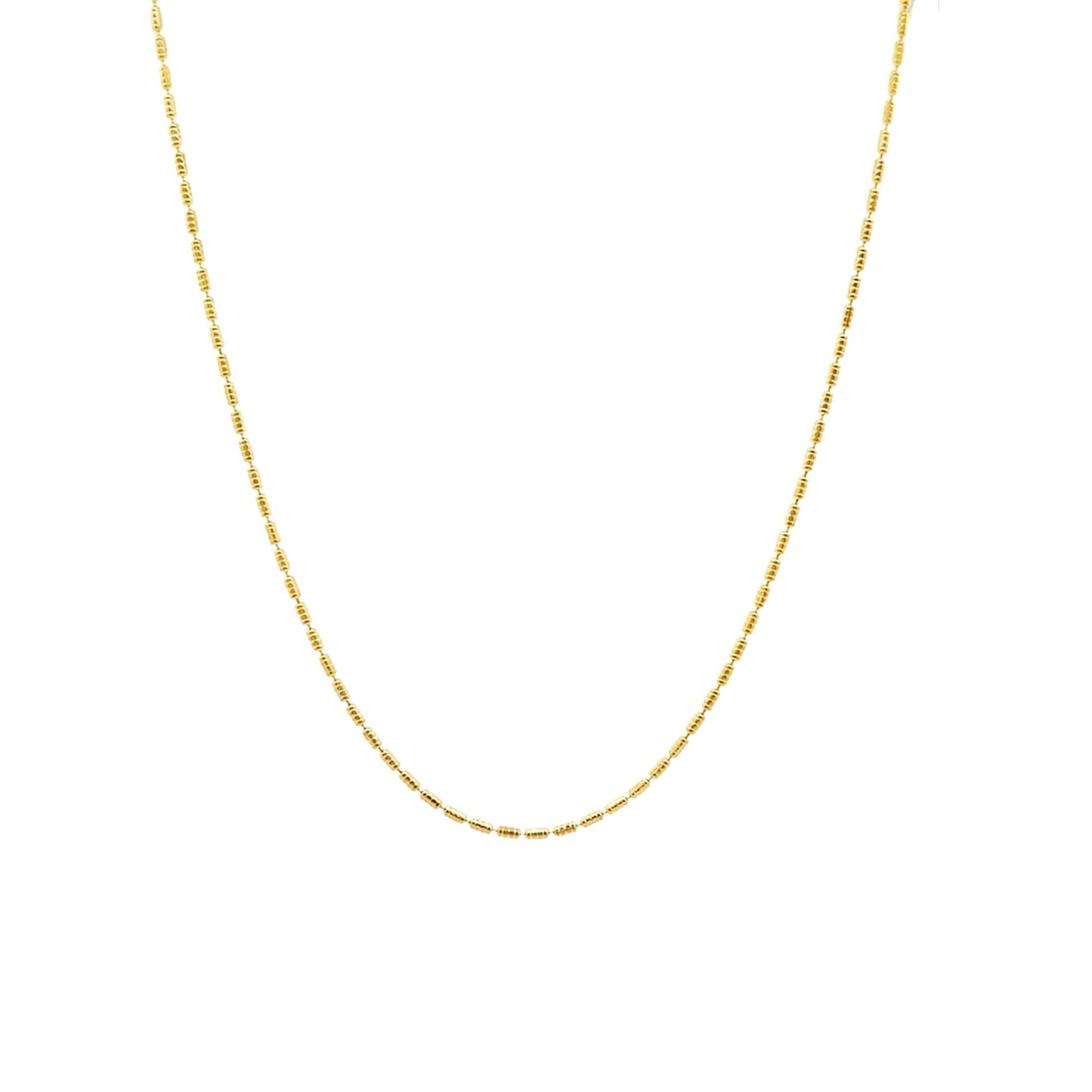 Dainty Textured Rice Chain Necklace (H60A/I53)-0