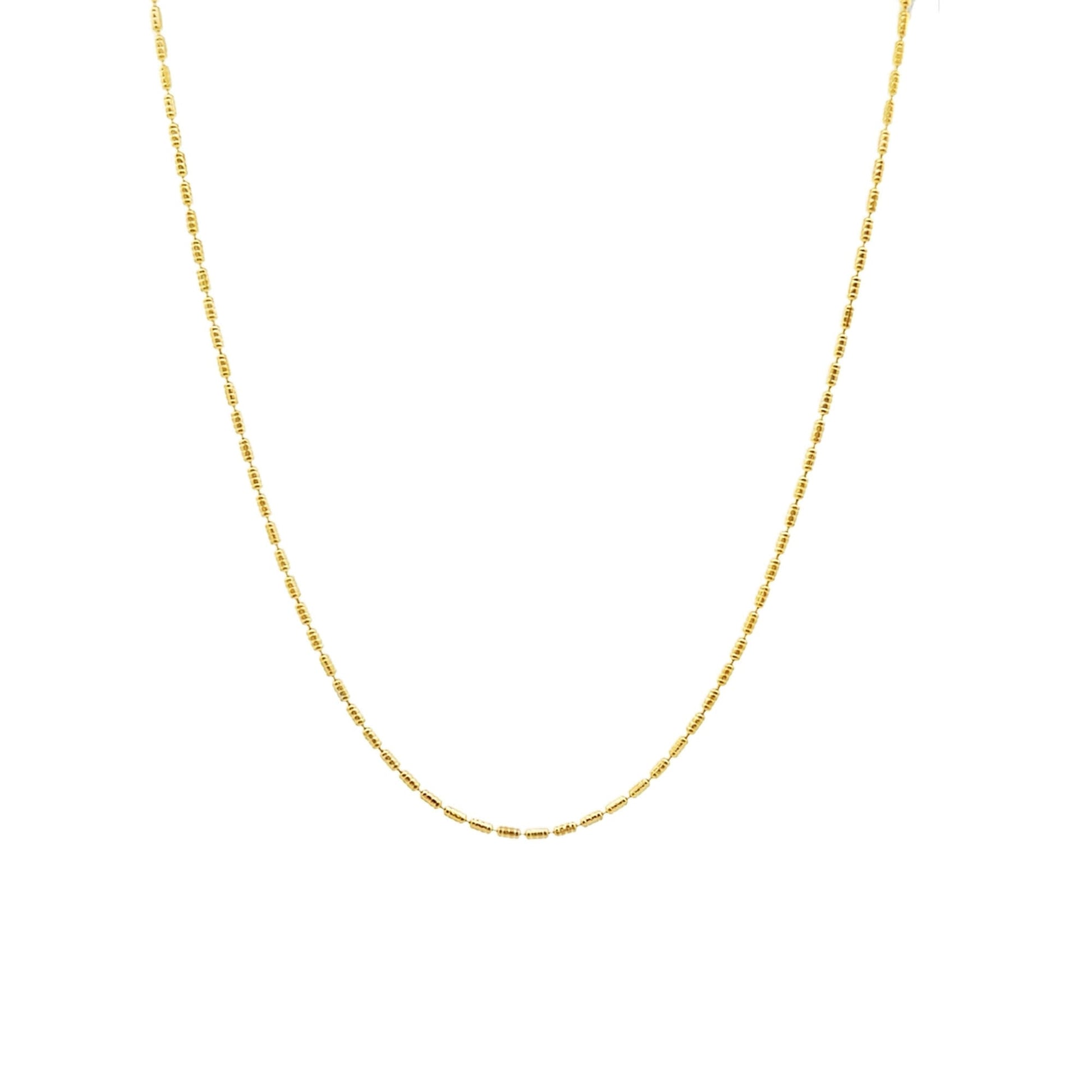 Dainty Textured Rice Chain Necklace (H60A/I53)-0