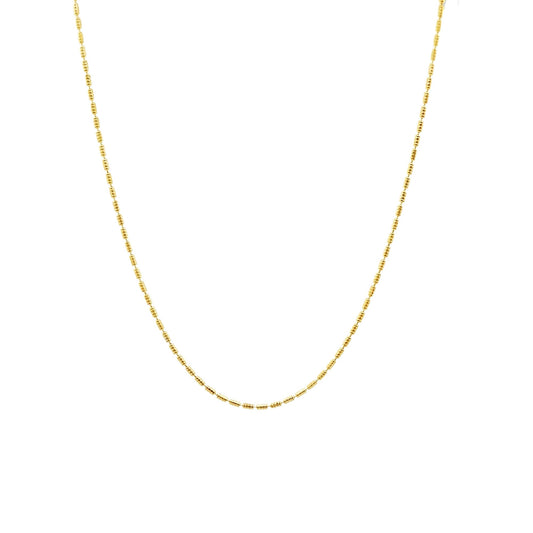 Dainty Textured Rice Chain Necklace (H60A/I53)-0