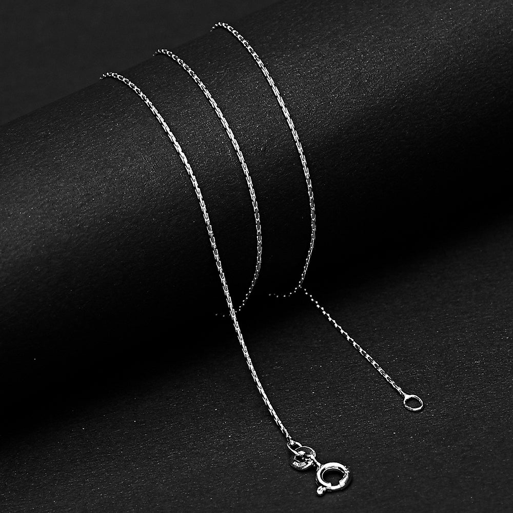 18" Sterling Silver Wheat Chain Necklace for Men & Women Smooth & Shiny DGC1020 C-1001-2
