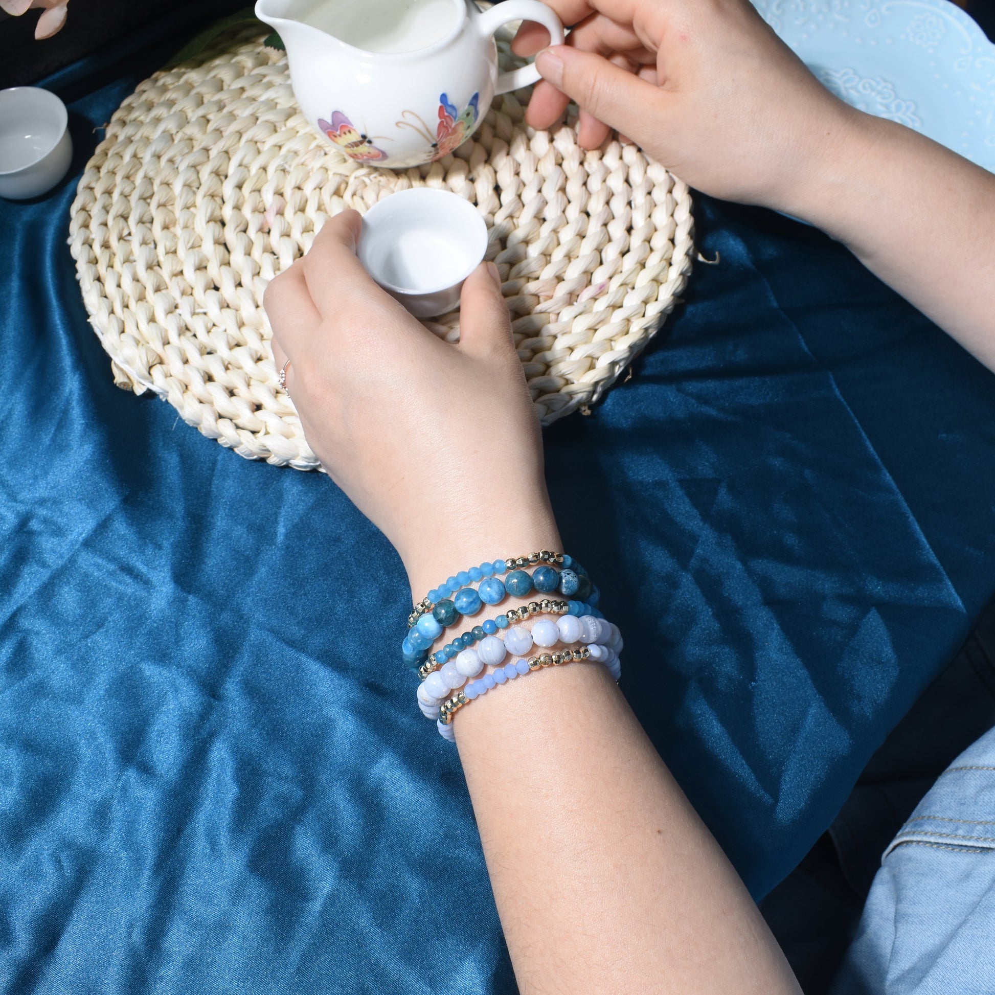 Shades of Blue Crystal Bracelet Build-Your-Own Set-1