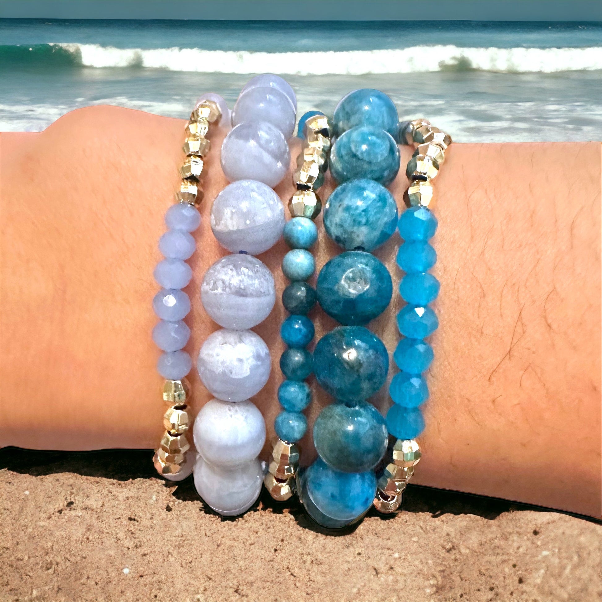 Shades of Blue Crystal Bracelet Build-Your-Own Set-0
