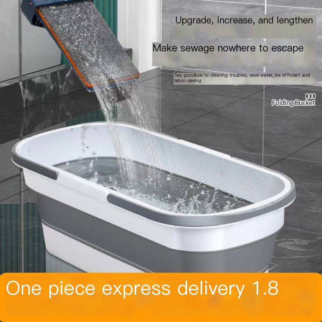 Large Durable Folding Mop Bucket with Wheels and Handles