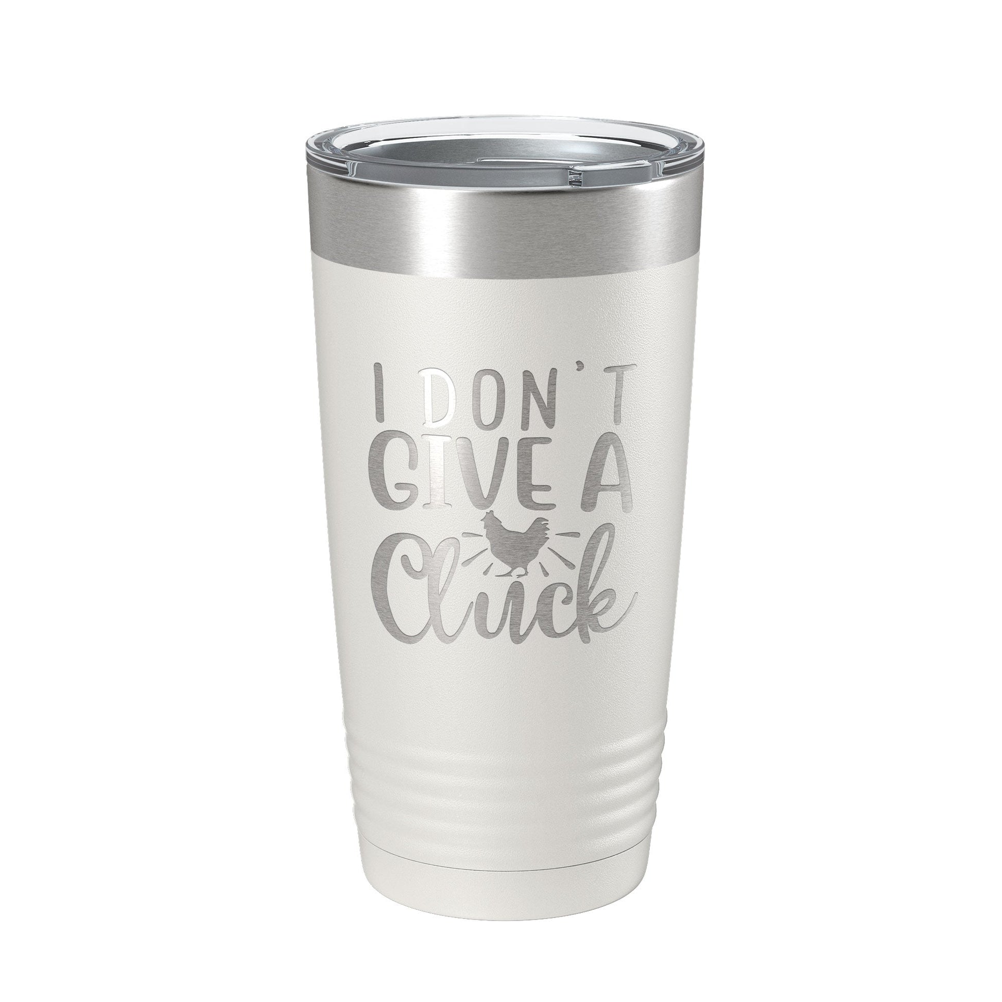 I Don't Give A Cluck Tumbler Funny Chicken Travel Mug Gift Insulated Laser Engraved Coffee Cup 20 oz-1