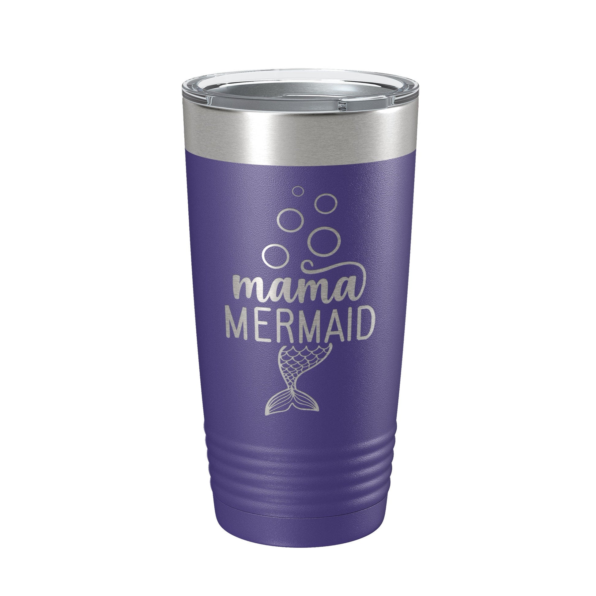 Mama Mermaid Tumbler Travel Mug Insulated Laser Engraved Coffee Cup Mom Momma Gift 20 oz-15