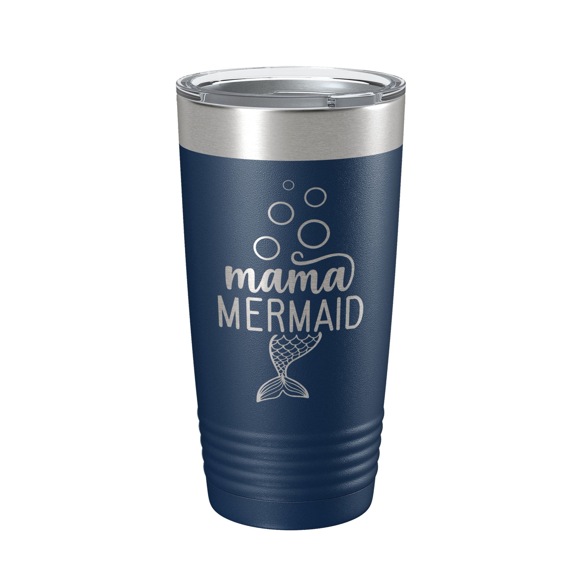 Mama Mermaid Tumbler Travel Mug Insulated Laser Engraved Coffee Cup Mom Momma Gift 20 oz-2