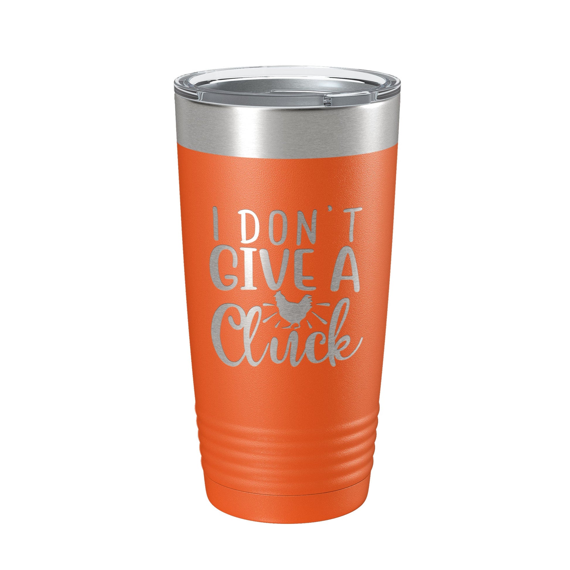 I Don't Give A Cluck Tumbler Funny Chicken Travel Mug Gift Insulated Laser Engraved Coffee Cup 20 oz-4