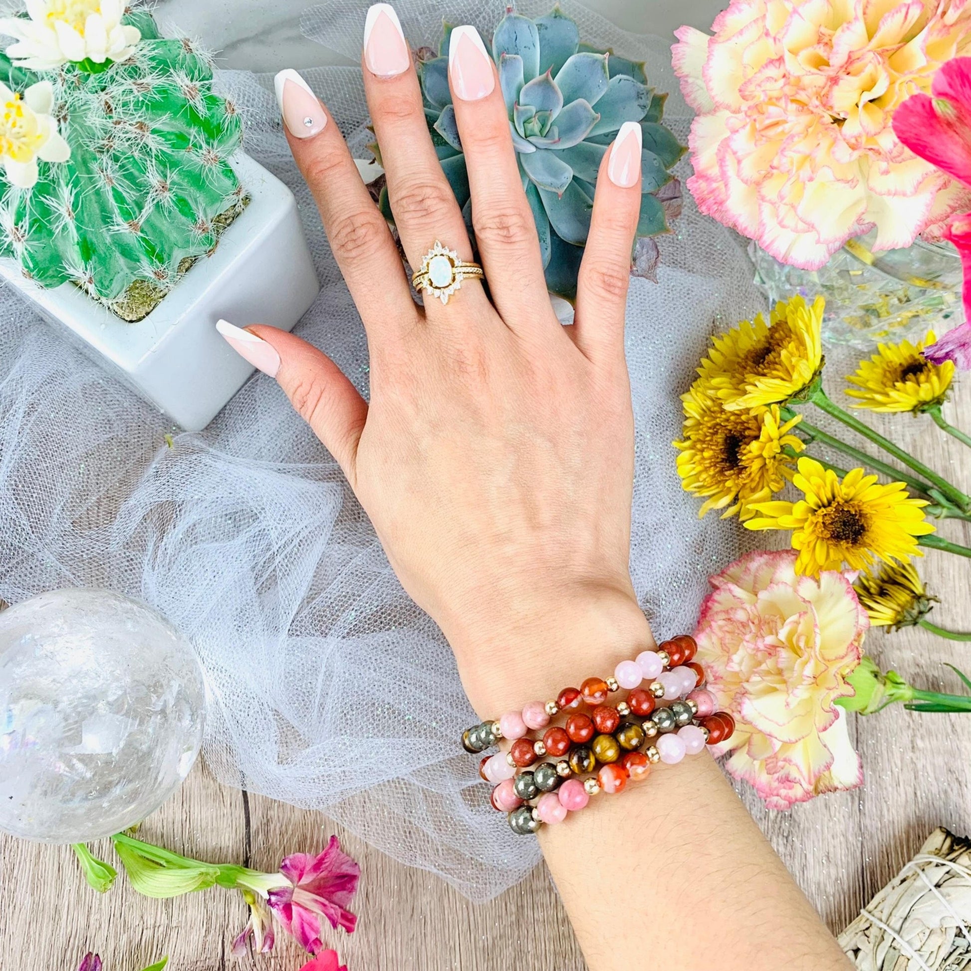 Aries Zodiac Crystal Bracelet-1