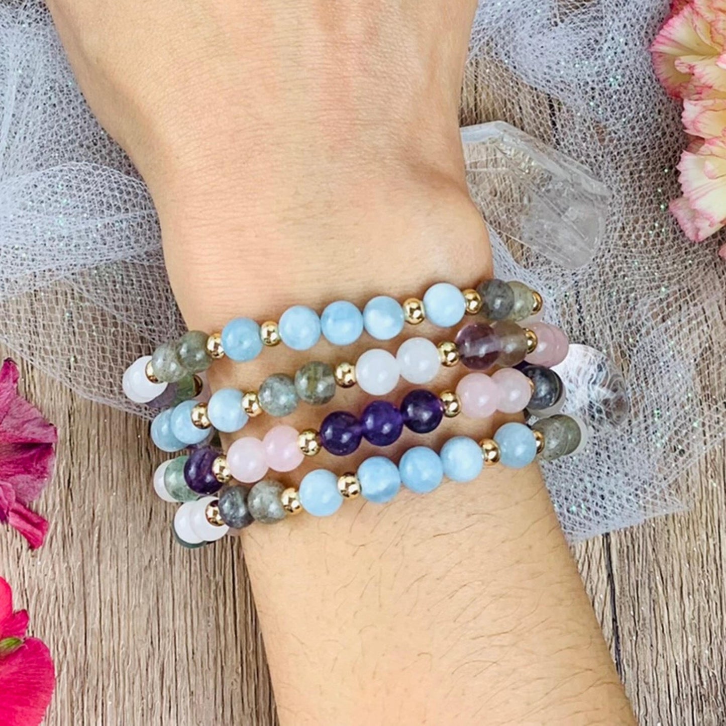 Aquarius Zodiac Crystal Bracelet-1