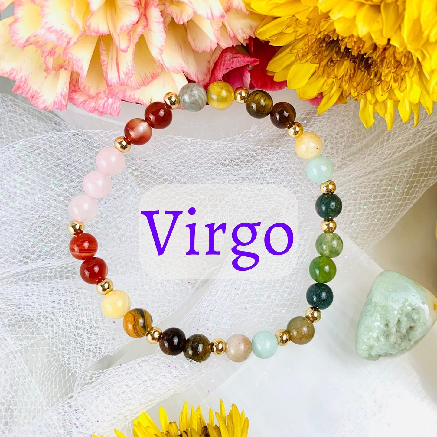 Virgo Zodiac Crystal Bracelet-0