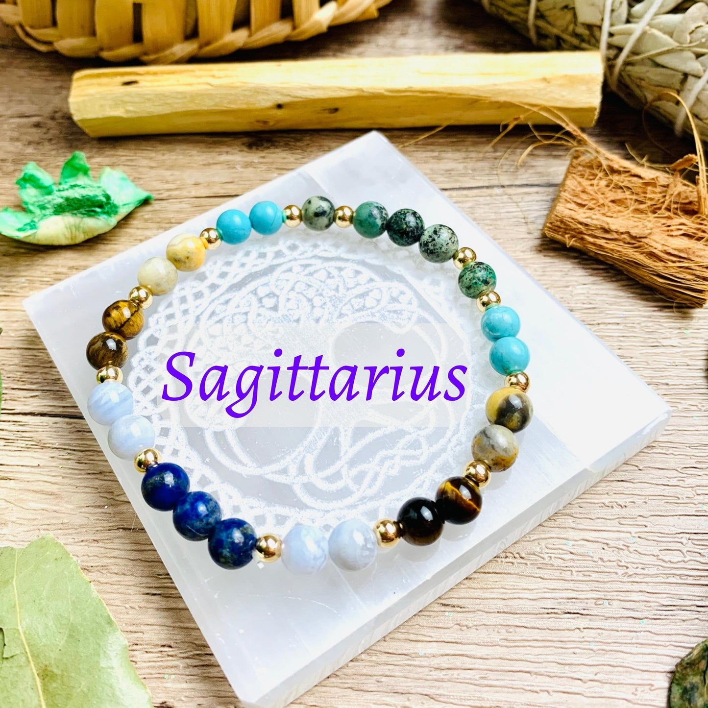 Sagittarius Zodiac Crystal Bracelet-0
