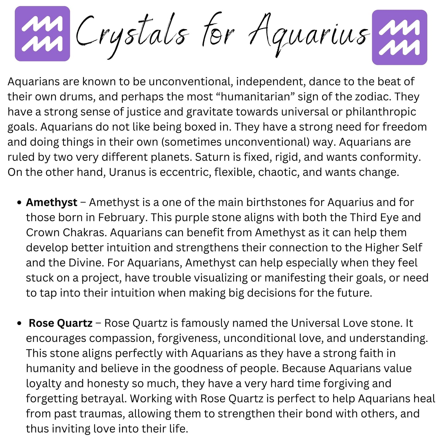 Aquarius Zodiac Crystal Bracelet-4