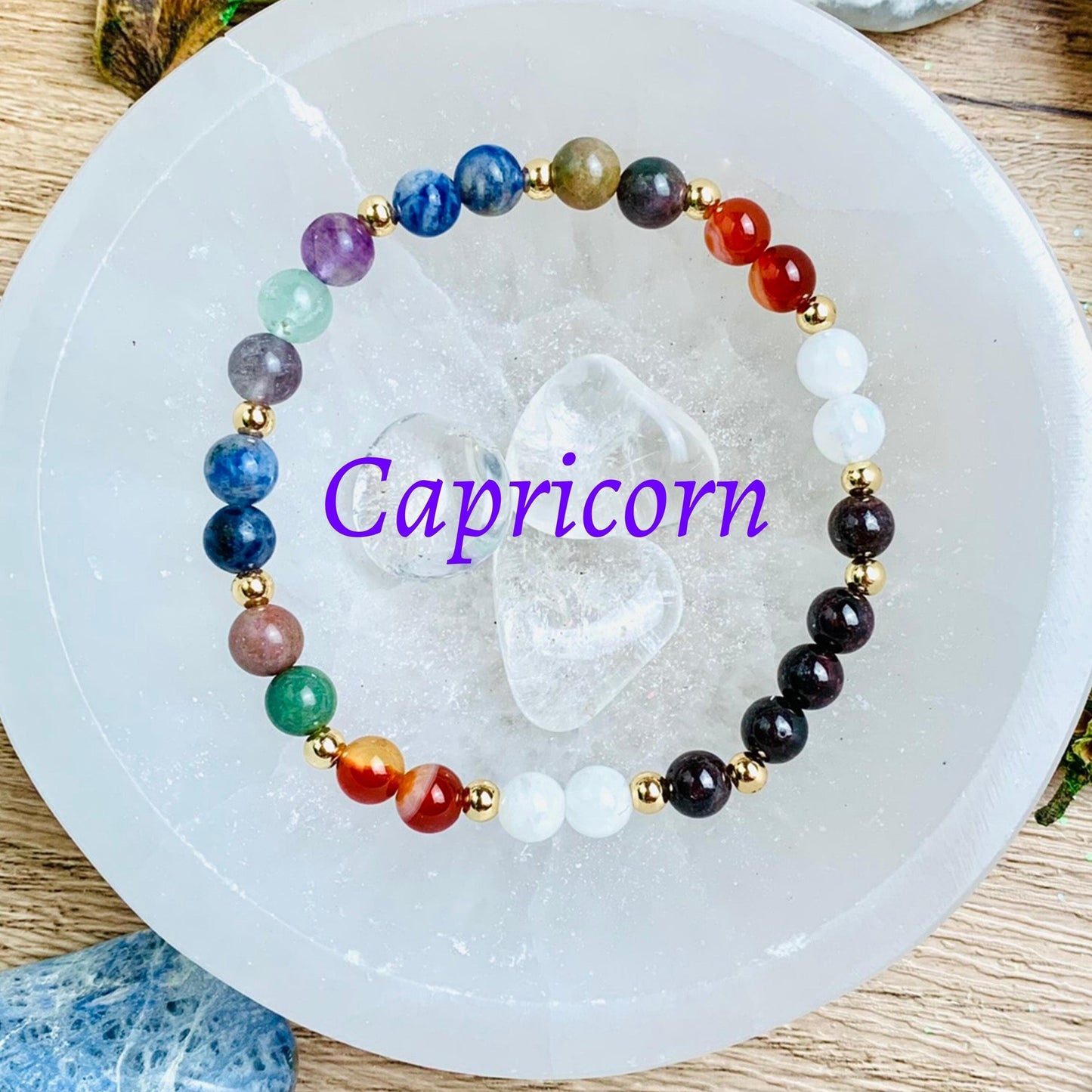 Capricorn Zodiac Crystal Bracelet-0