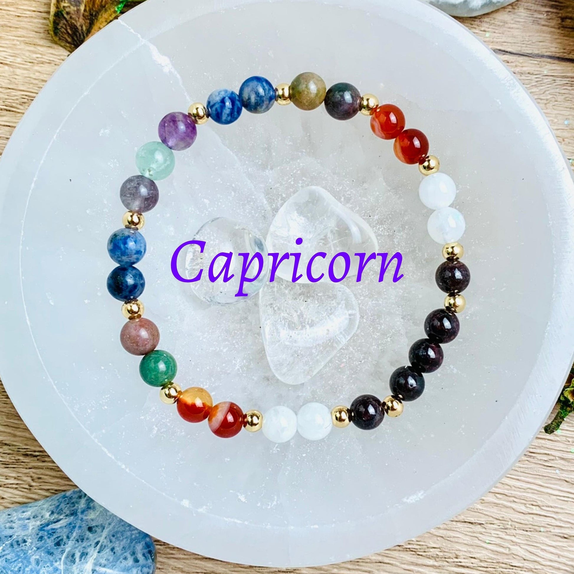 Capricorn Zodiac Crystal Bracelet-0