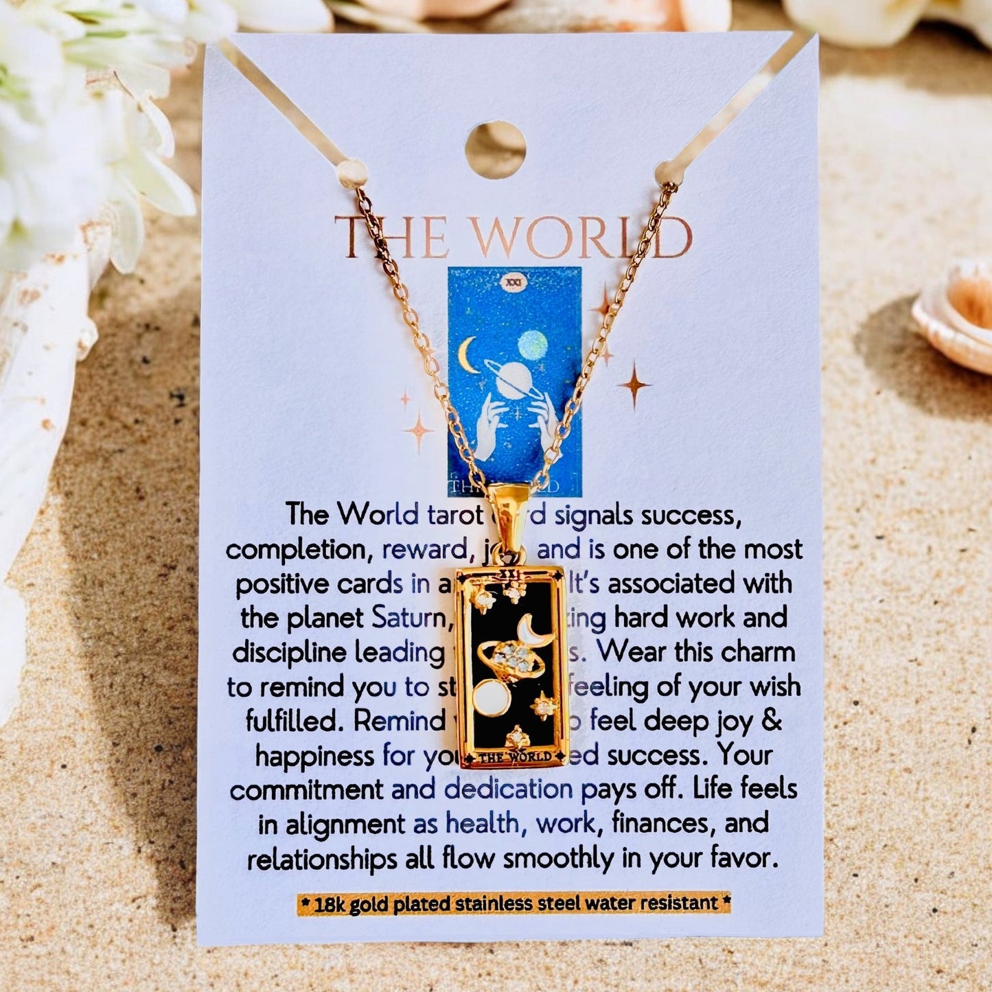Tarot Card Necklaces - 18K Gold Plated, Waterproof-9