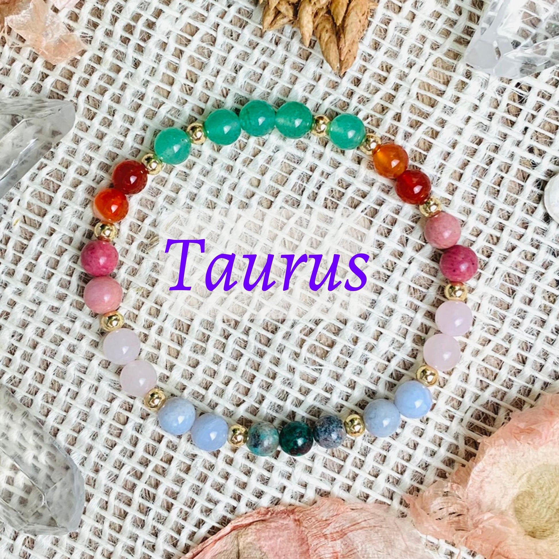 Taurus Zodiac Crystal Bracelet-0